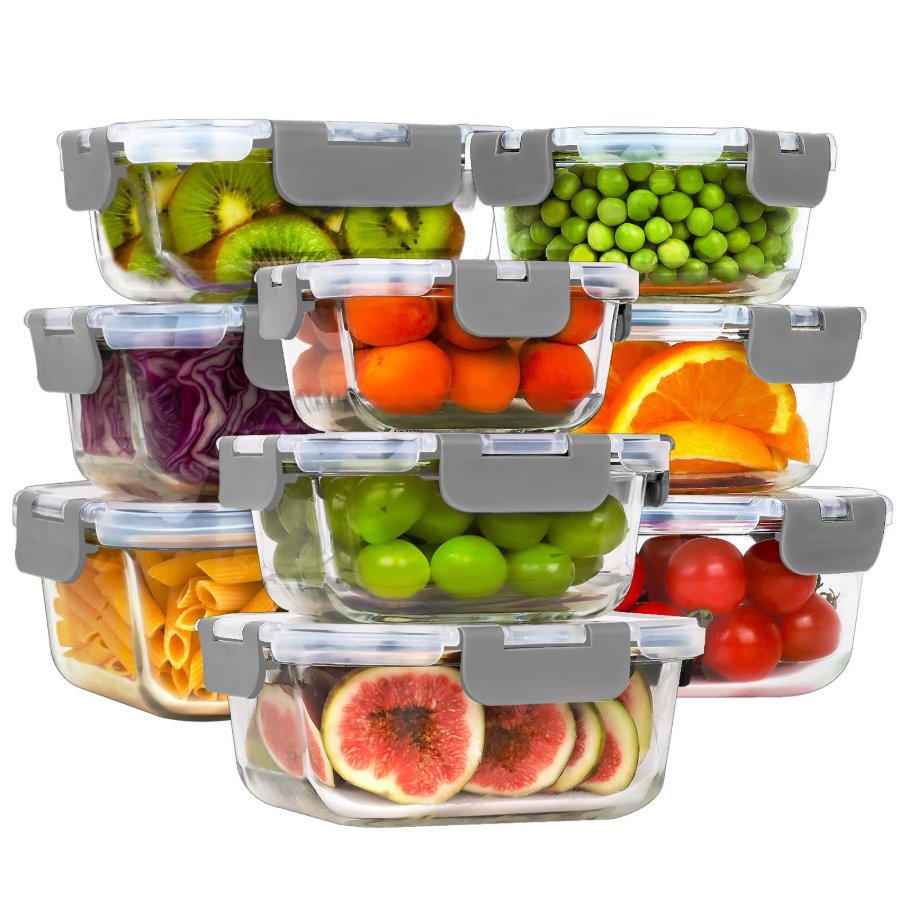 HOMBERKING Glass Food Storage Containers